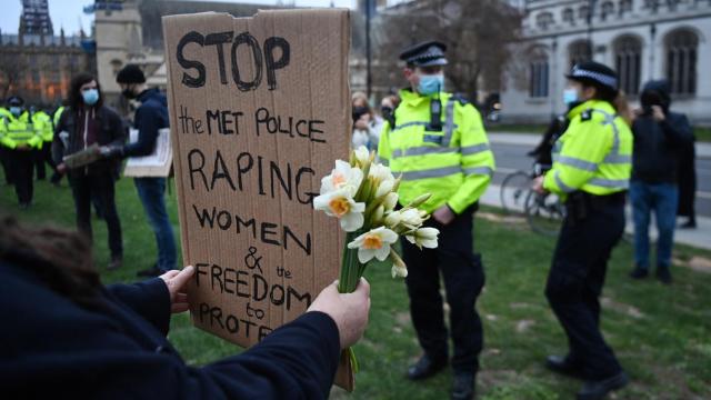 Manifestación por la muerte de Sarah Everard a manos de un agente de Policía.