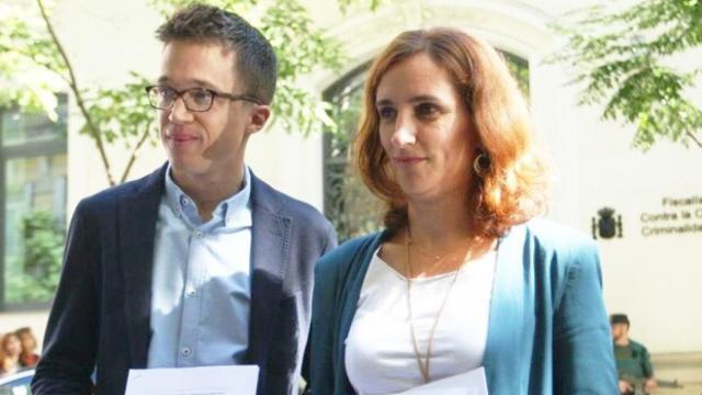 El líder de Más Madrid, Íñigo Errejón, y la candidata del partido a la Comunidad de Madrid, Mónica García.