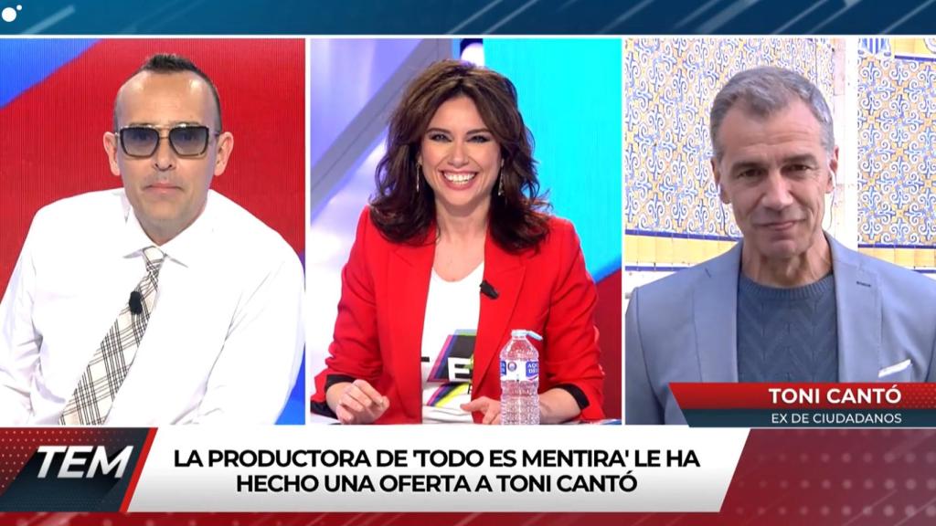 Risto Mejide, Marta Flich y Toni Cantó en 'Todo es mentira'.