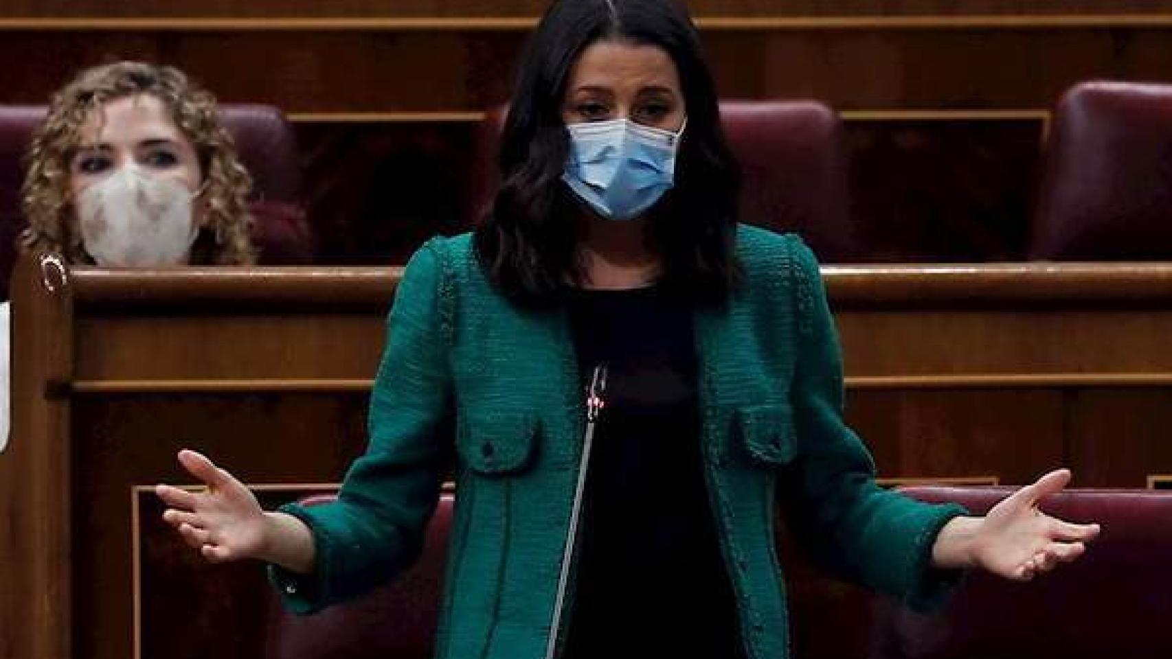 La líder de Ciudadanos, Inés Arrimadas, en el Congreso de los Diputados.