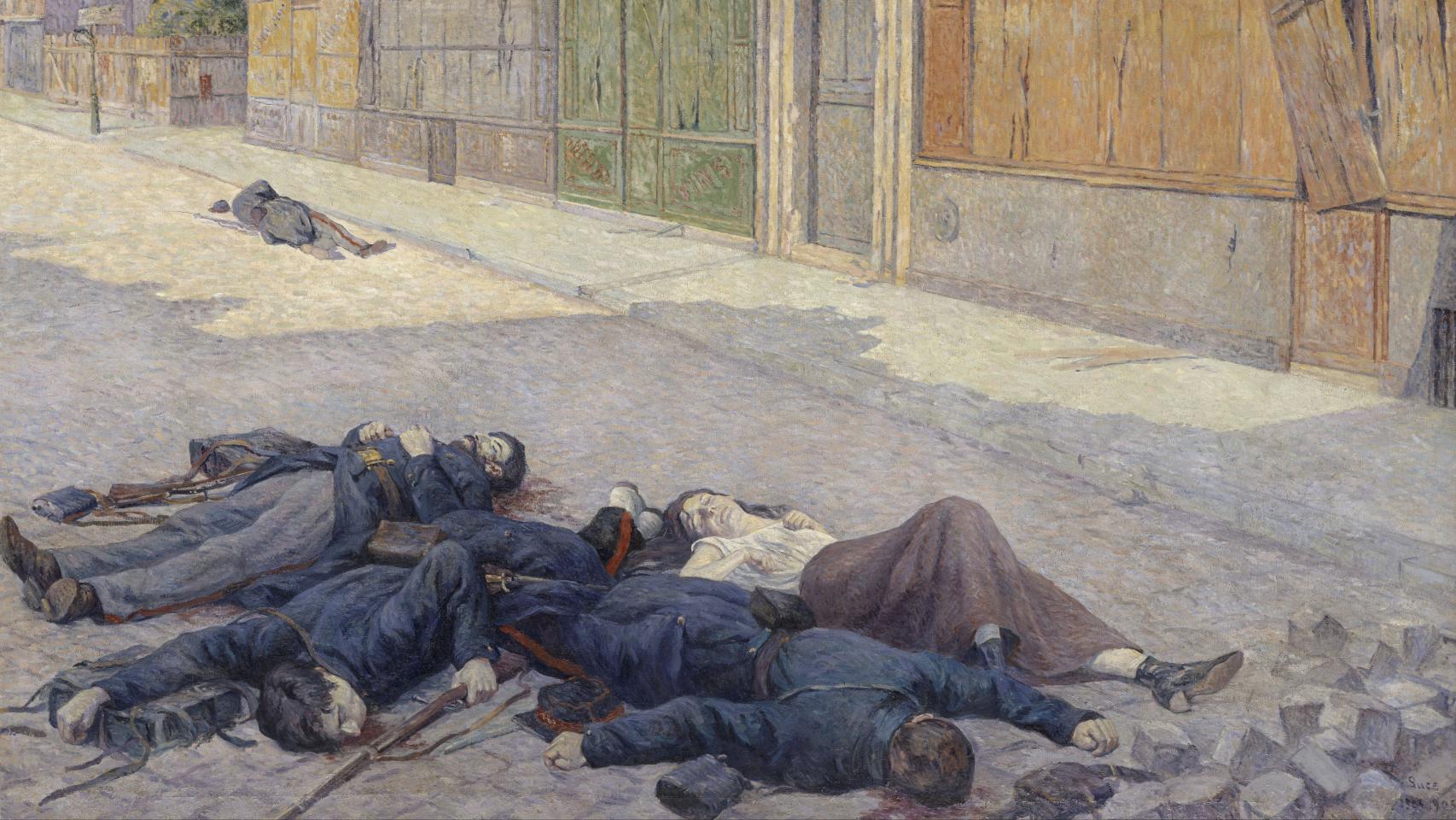 'Una calle en París en mayo de 1871', lienzo de Maximilien Luce.