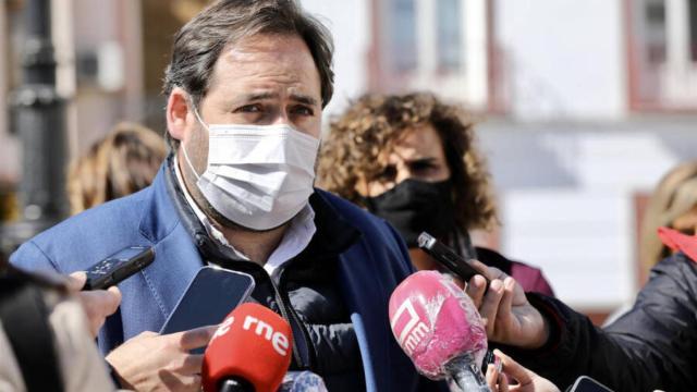 Paco Núñez, presidente del PP de Castilla-La Mancha, este miércoles en Tomelloso