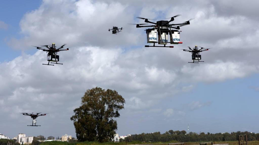 Drones de reparto en Hadera (Israel)