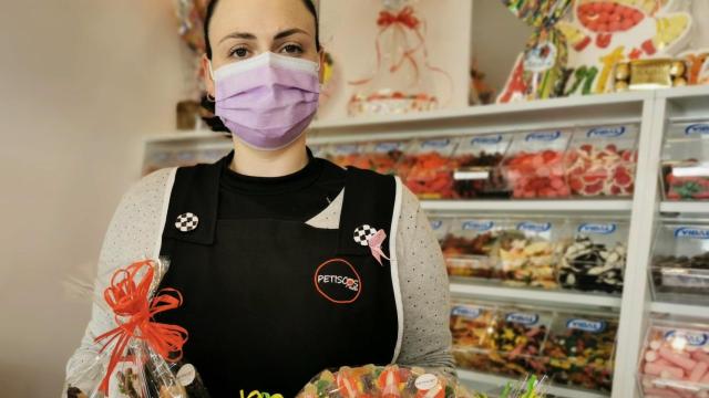 Petiscos Doces, en el Mercado de Abastos de Santiago.