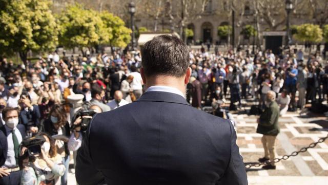 Abascal este miércoles en el acto de Sevilla.