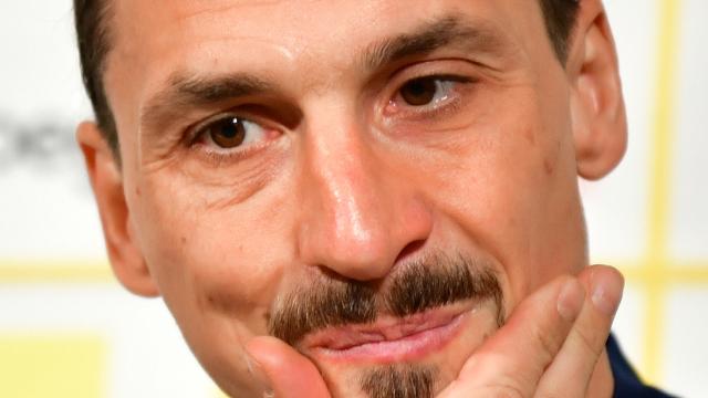 Zlatan Ibrahimovic, en rueda de prensa con la selección de Suecia