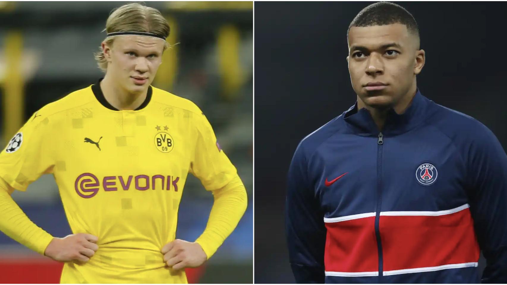 Erling Braut Haaland y Kylian Mbappé