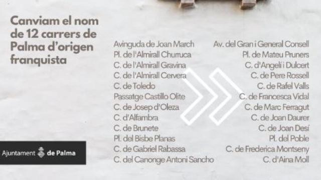 La patada a la Historia de Palma: quita las calles de tres almirantes del siglo XIX por franquistas