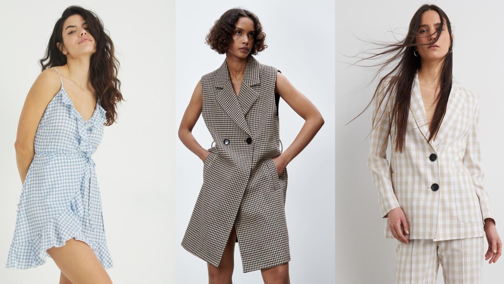 Tres ejemplos de que el estampado de cuadros vichy va a ser un 'must' esta temporada.
