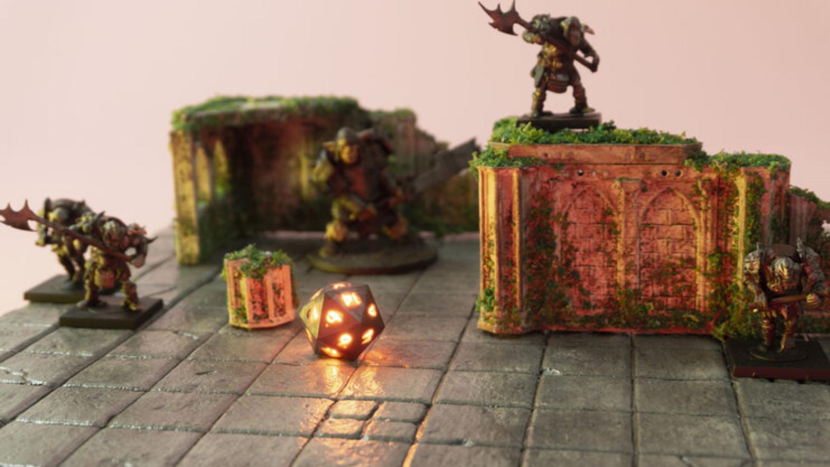 Crean unos dados inteligentes con luces LED para juegos de rol.