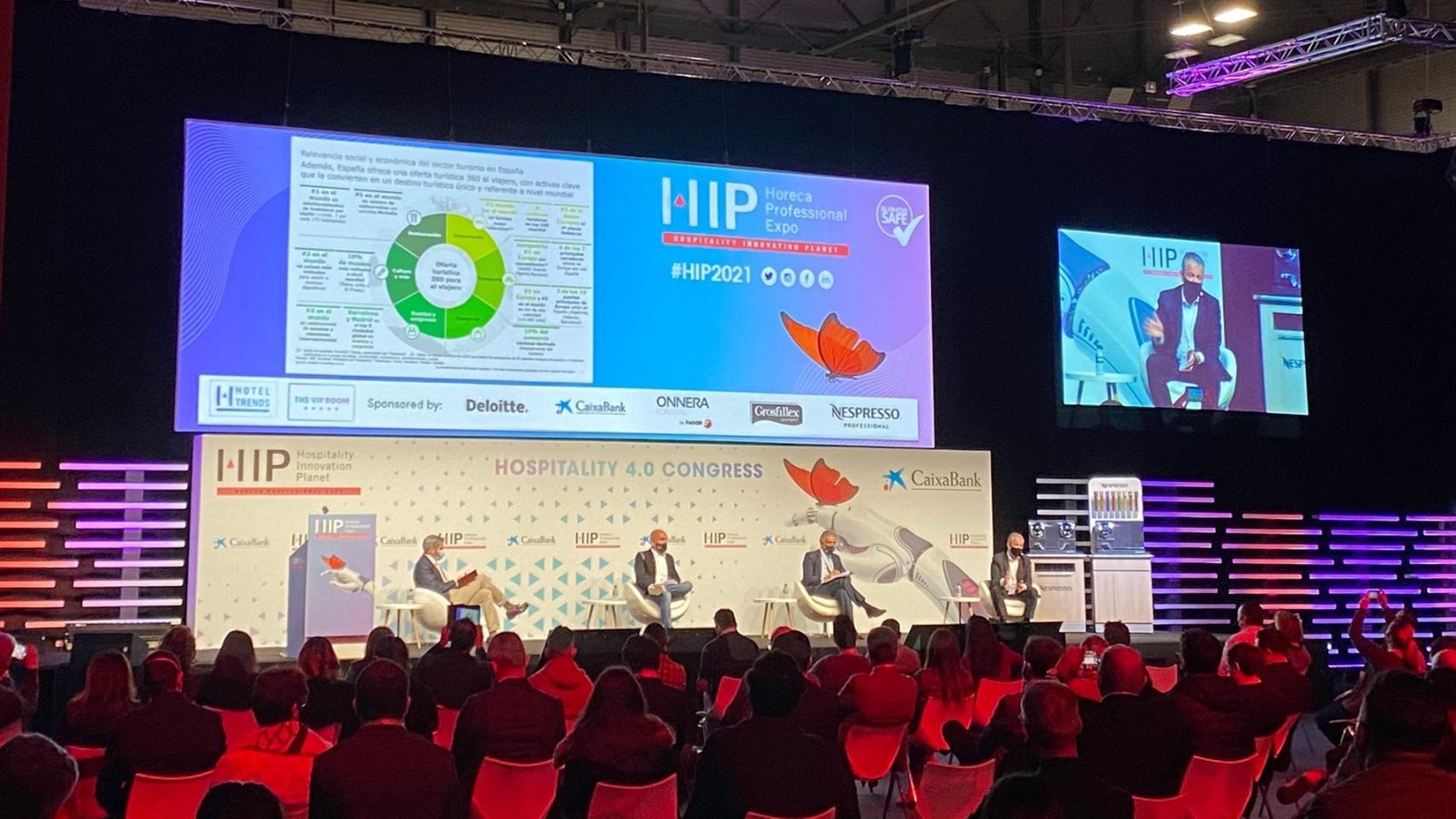 Una de las sesiones plenarias de HIP 2021, celebrado en IFEMA