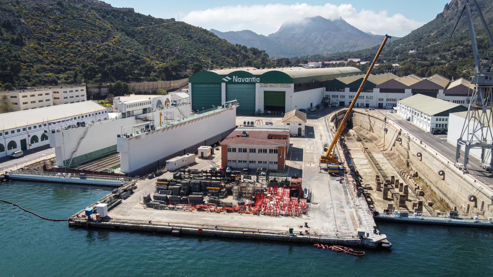 Las instalaciones de Navantia Cartagena.