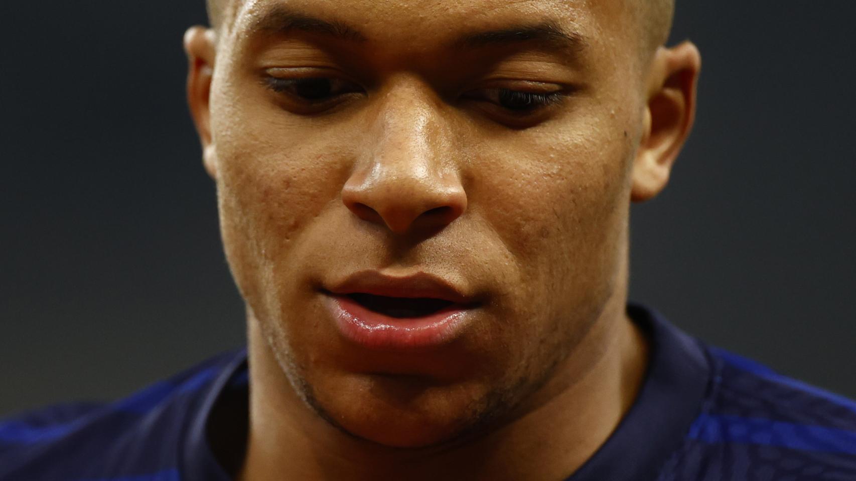 Kylian Mbappé, en un partido de la selección de Francia