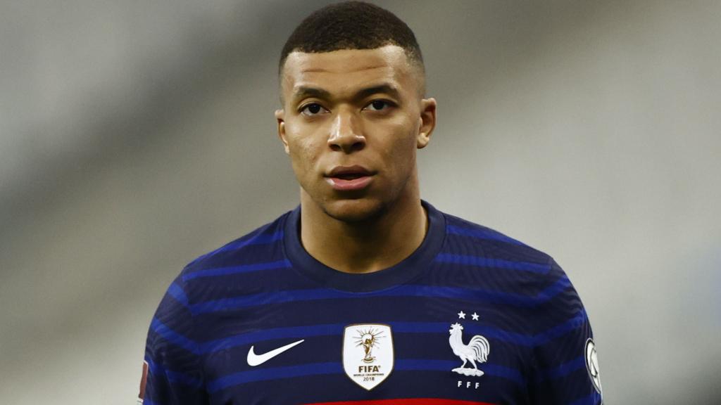 Kylian Mbappé, en un partido de la selección de Francia