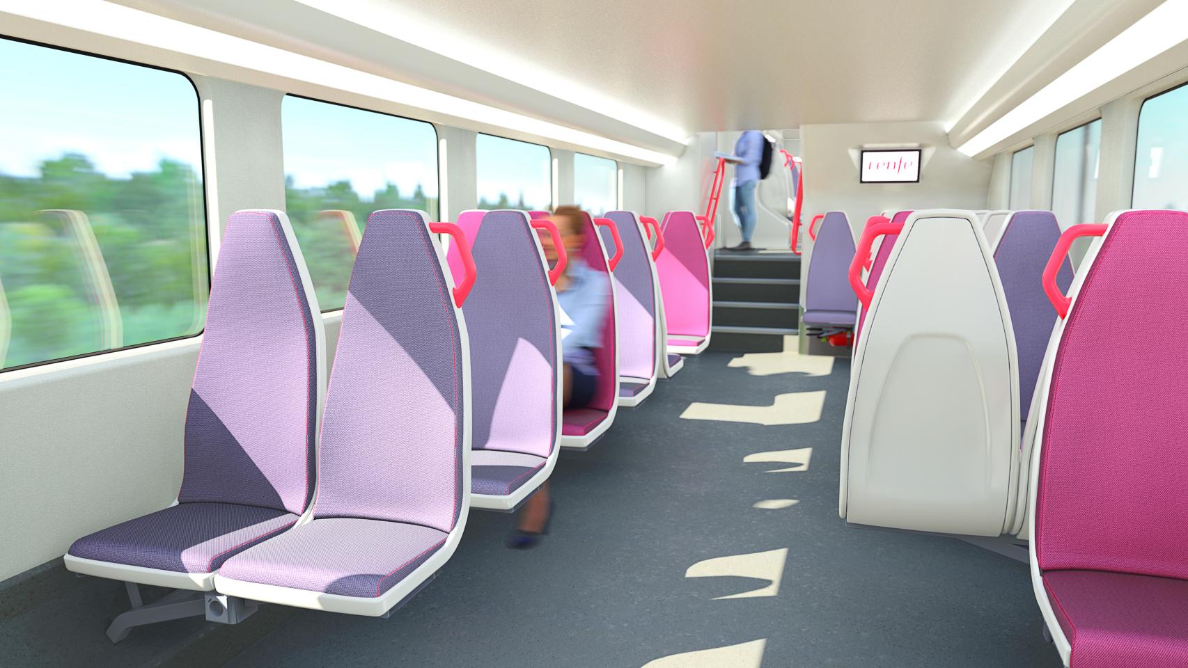 Imagen de uno de los trenes de alta capacidad que fabricará Alstom.