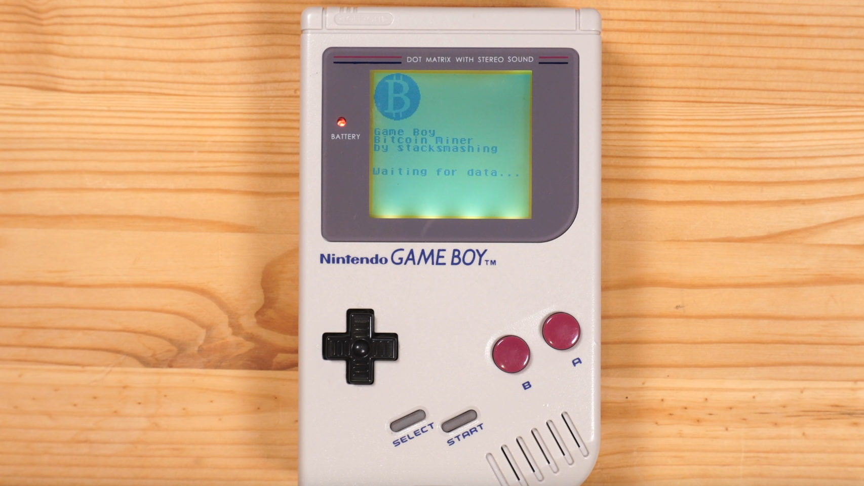 Game Boy minando Bitcoin