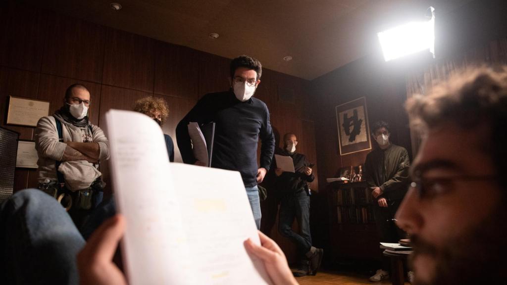 Carlo Padial en el rodaje de 'Doctor Portuondo'.