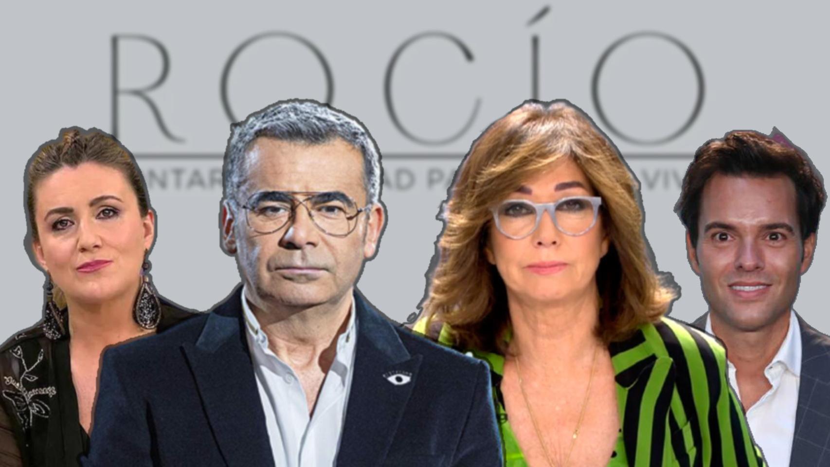 Carlota Corredera, Jorge Javier Vázquez, Ana Rosa Quintana y Antonio Rossi en montaje de BLUPER.