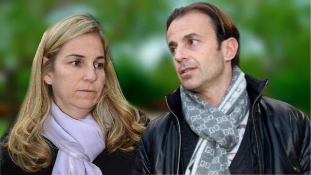 Josep Santacana y Arantxa Sánchez Vicario en un montaje de JALEOS.