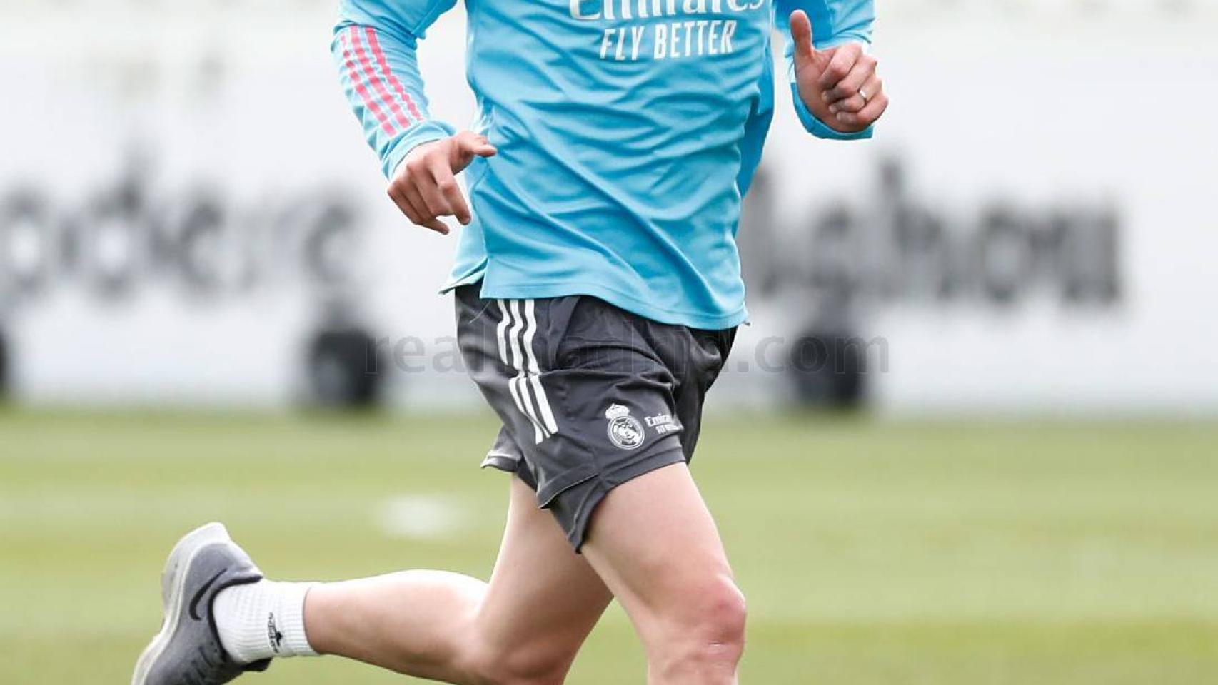 Fede Valverde, durante un entrenamiento del Real Madrid