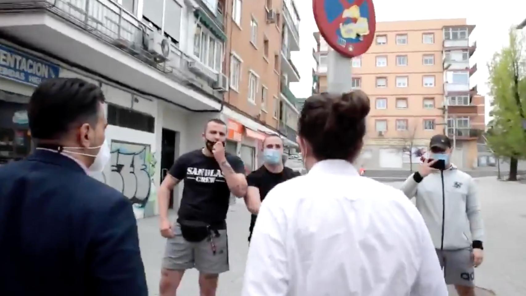 Iglesias en el momento del enfrentamiento.