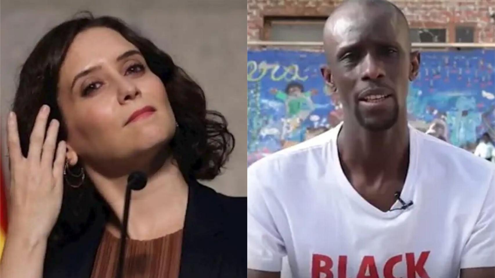 Isabel Díaz Ayuso y Serigne Mbayé en una imagen de archivo.