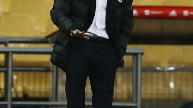 Marcelino García Toral, en la banda durante la final de la Copa del Rey 2019/2020