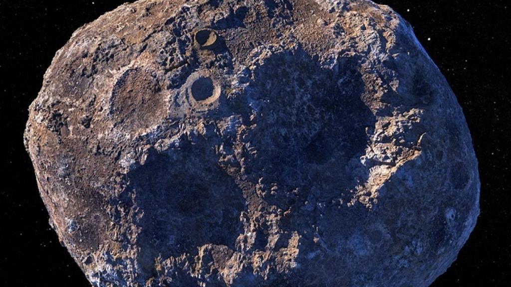 Ilustración del asteroide 16 Psyche