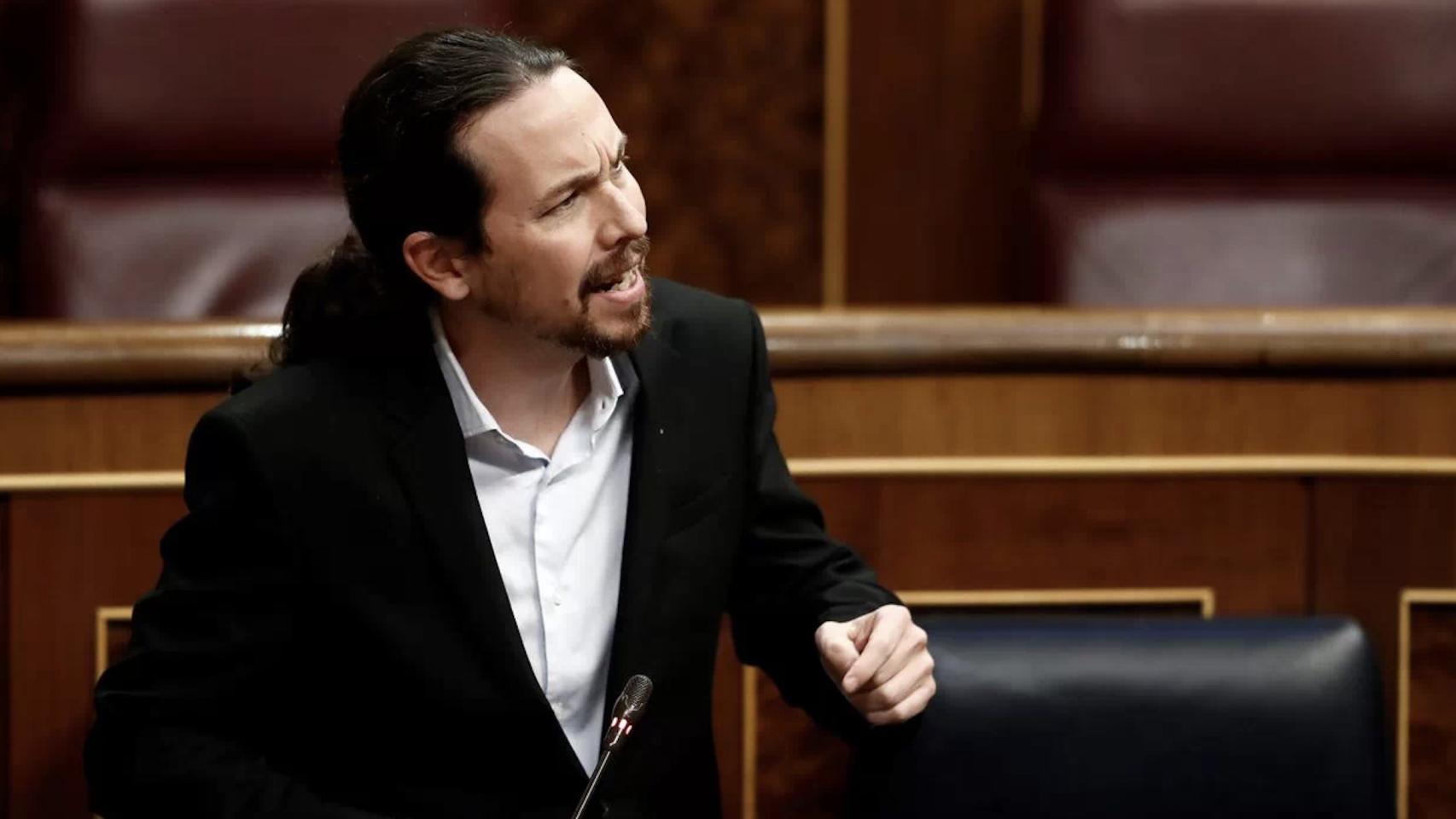 Pablo Iglesias en el Congreso de los Diputados.