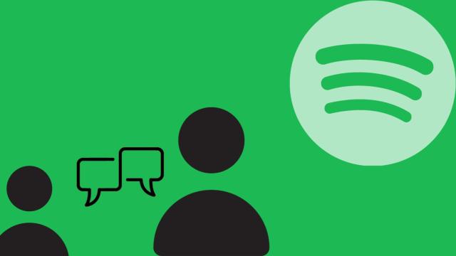 Fotomontaje con el icono de Spotify.