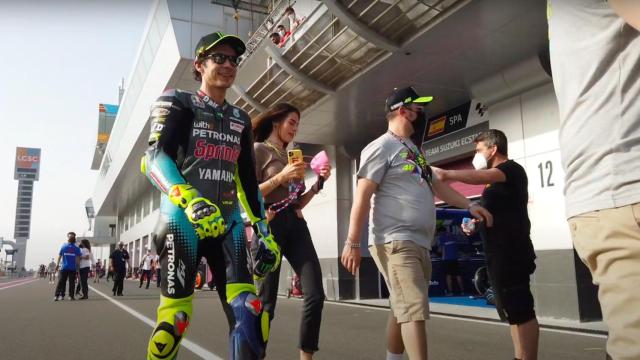 Valentino Rossi en el circuito de Losail