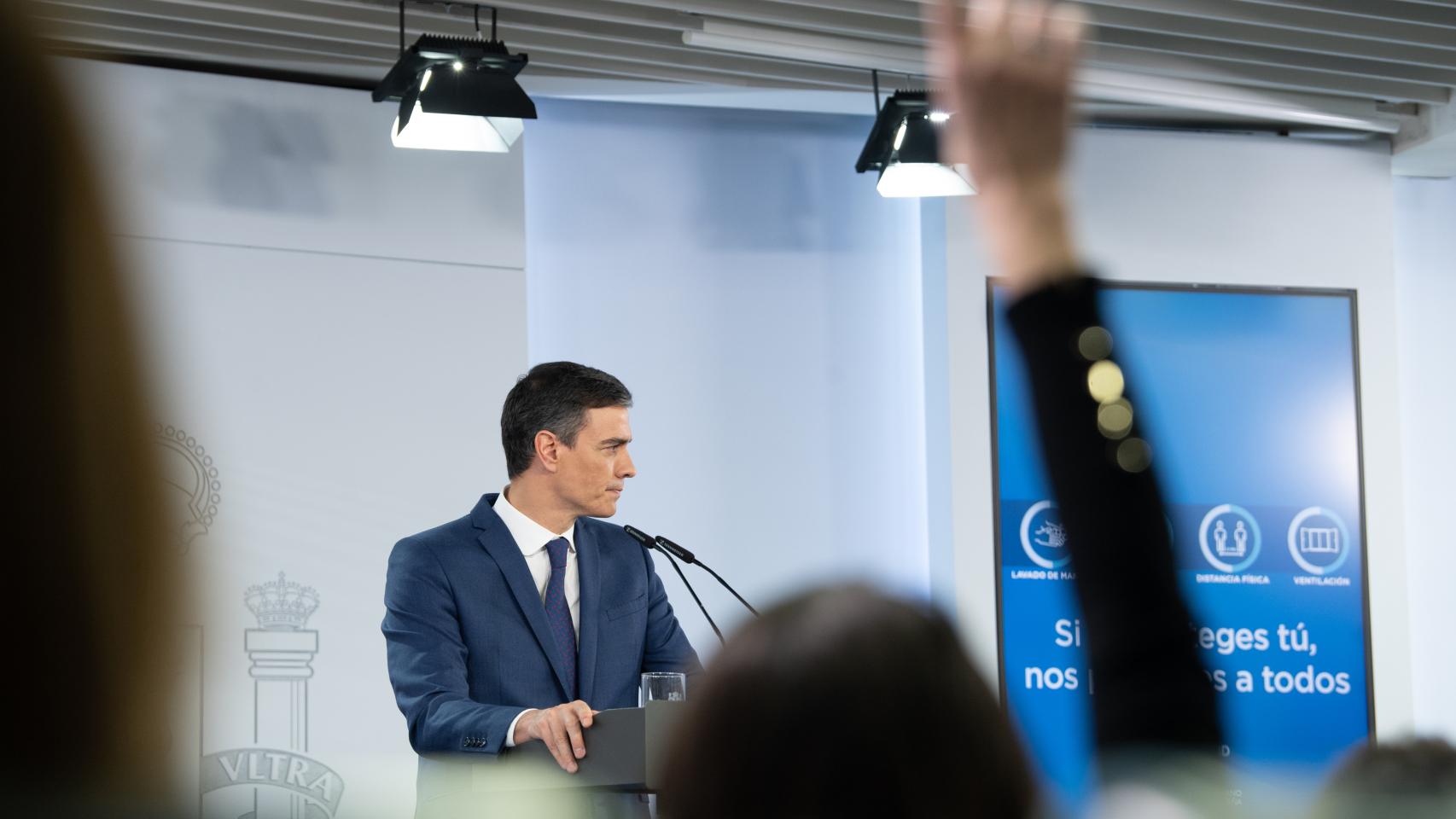 Pedro Sánchez, en la rueda de prensa posterior al Consejo de Ministros.