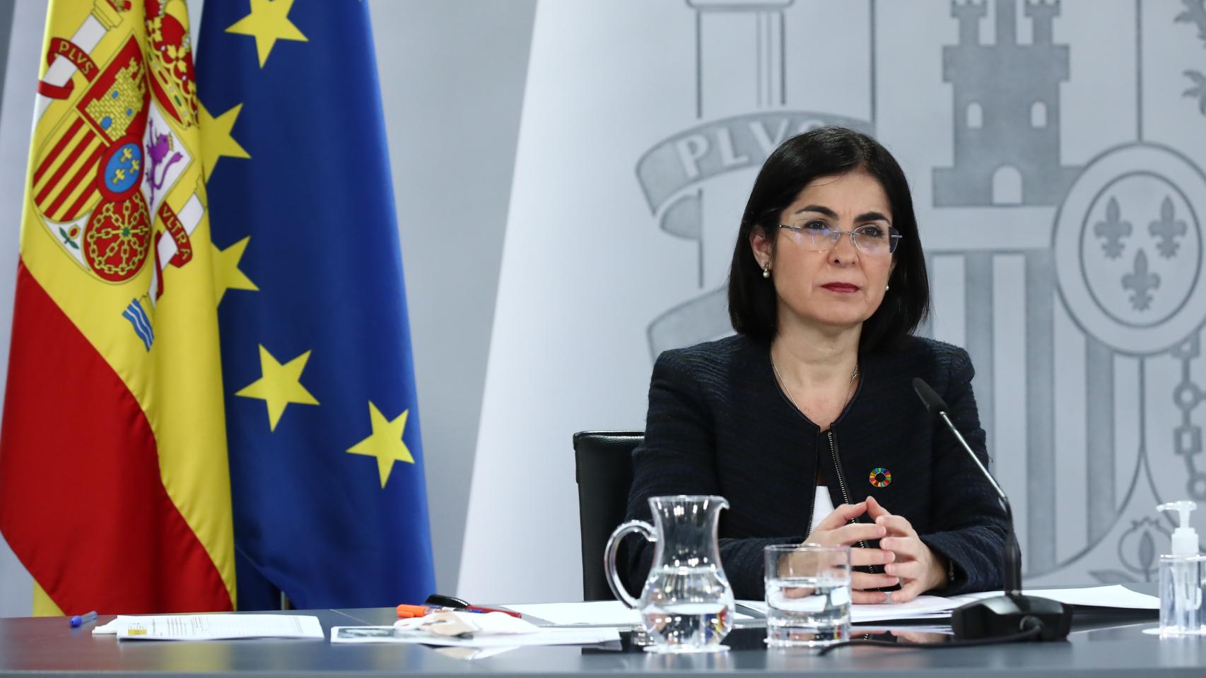 Carolina Darias, ministra de Sanidad, tras la celebración del Consejo Interterritorial de Salud.