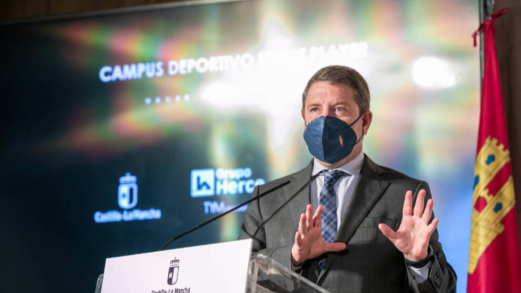 El presidente de Castilla-La Mancha, Emiliano García-Page, este lunes en Cuenca