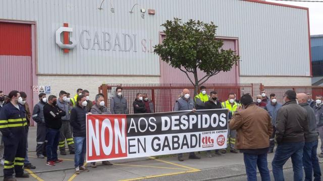 Protesta de los trabajadores de Gabadi.