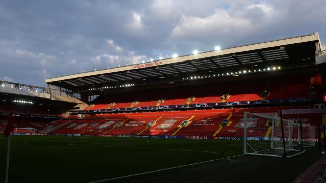 Anfield antes del duelo ante el Real Madrid