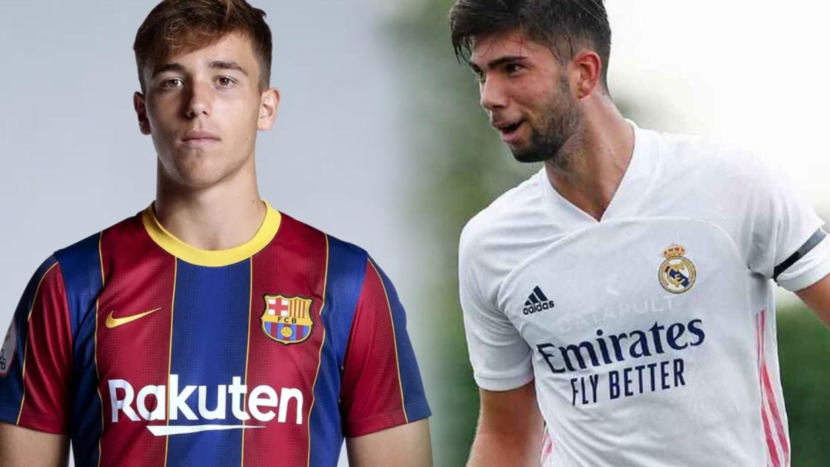 Nico González y Theo Zidane, en un fotomontaje