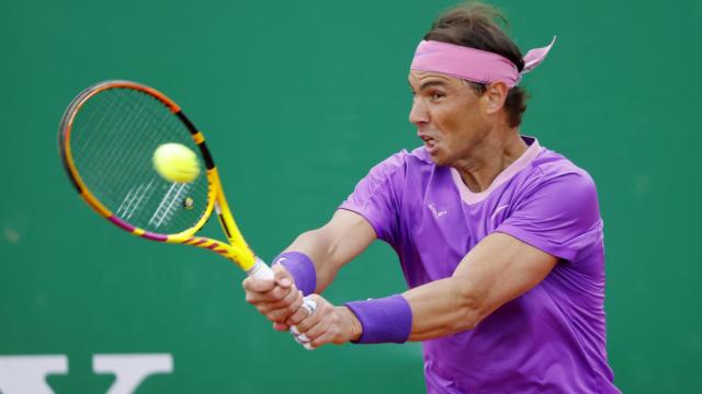 Nadal, durante su debut en Montecarlo.