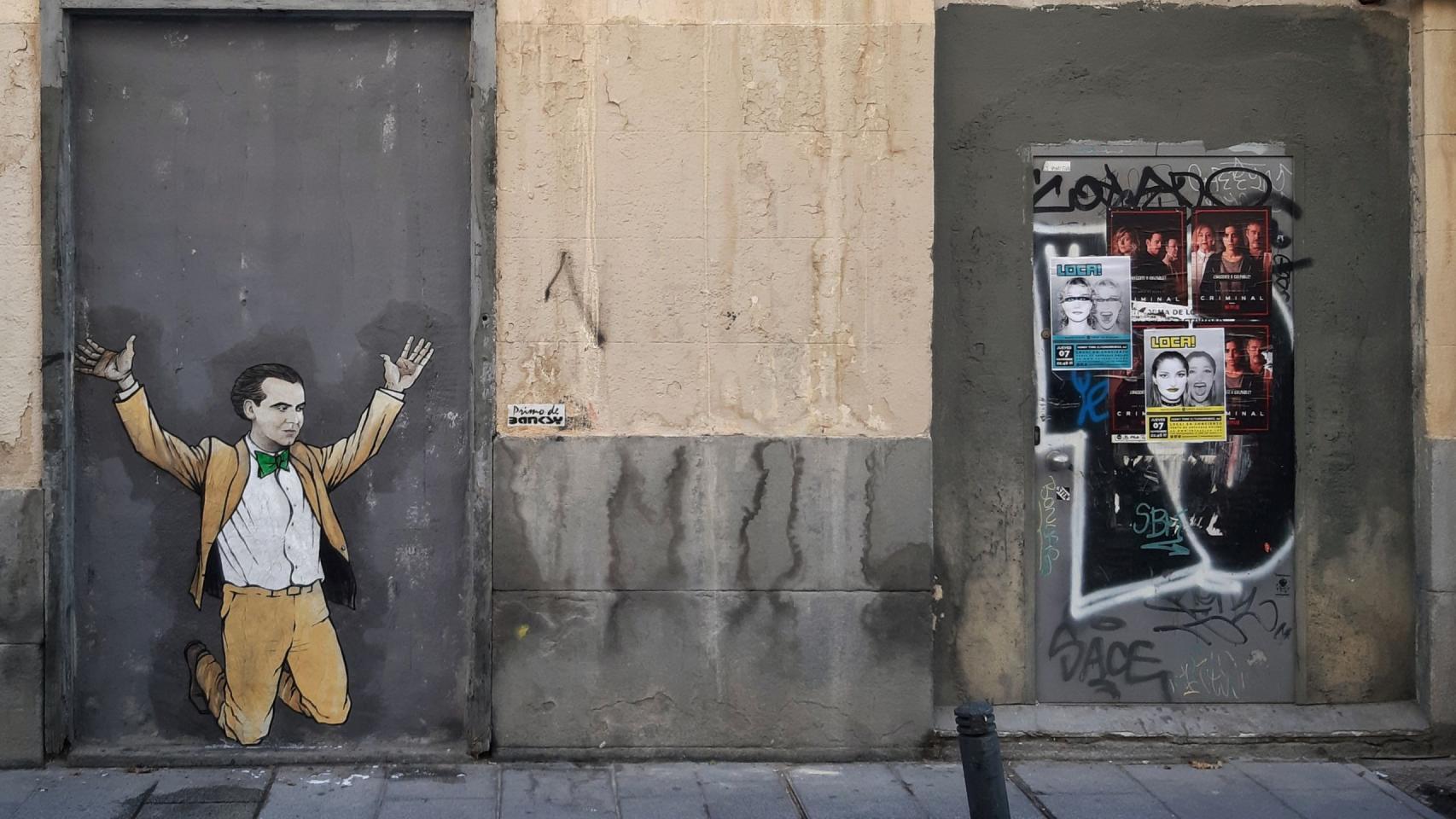 Tributo a Lorca, obra de Primo Banksy, en Madrid.