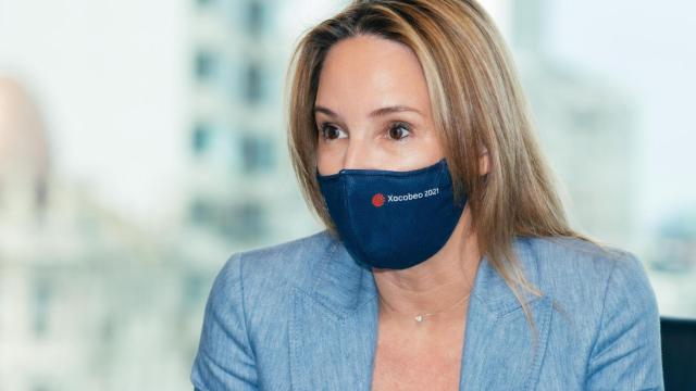 Marta Fernández Tapias durante una entrevista con Treintayseis.