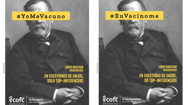 Carteles de campaña de apoyo a vacunación