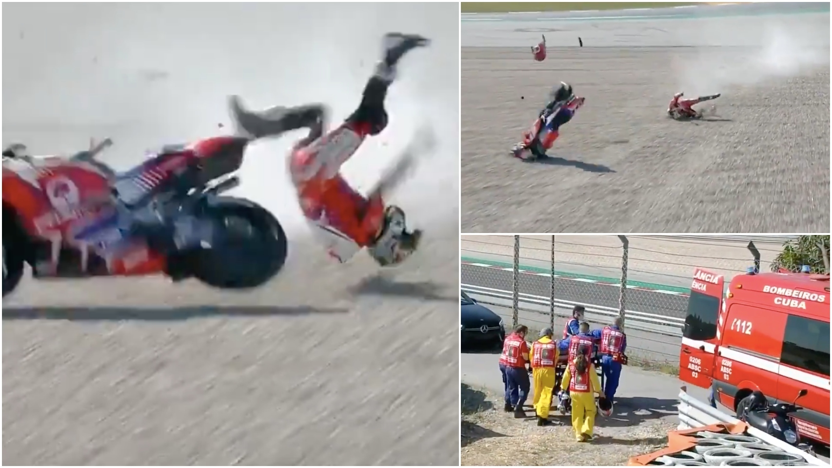 El accidente de Jorge Martín en Portugal
