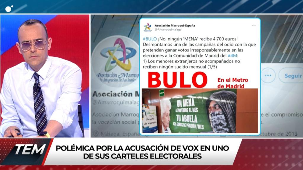 Risto Mejide ha cargado duramente contra el partido de extrema derecha.