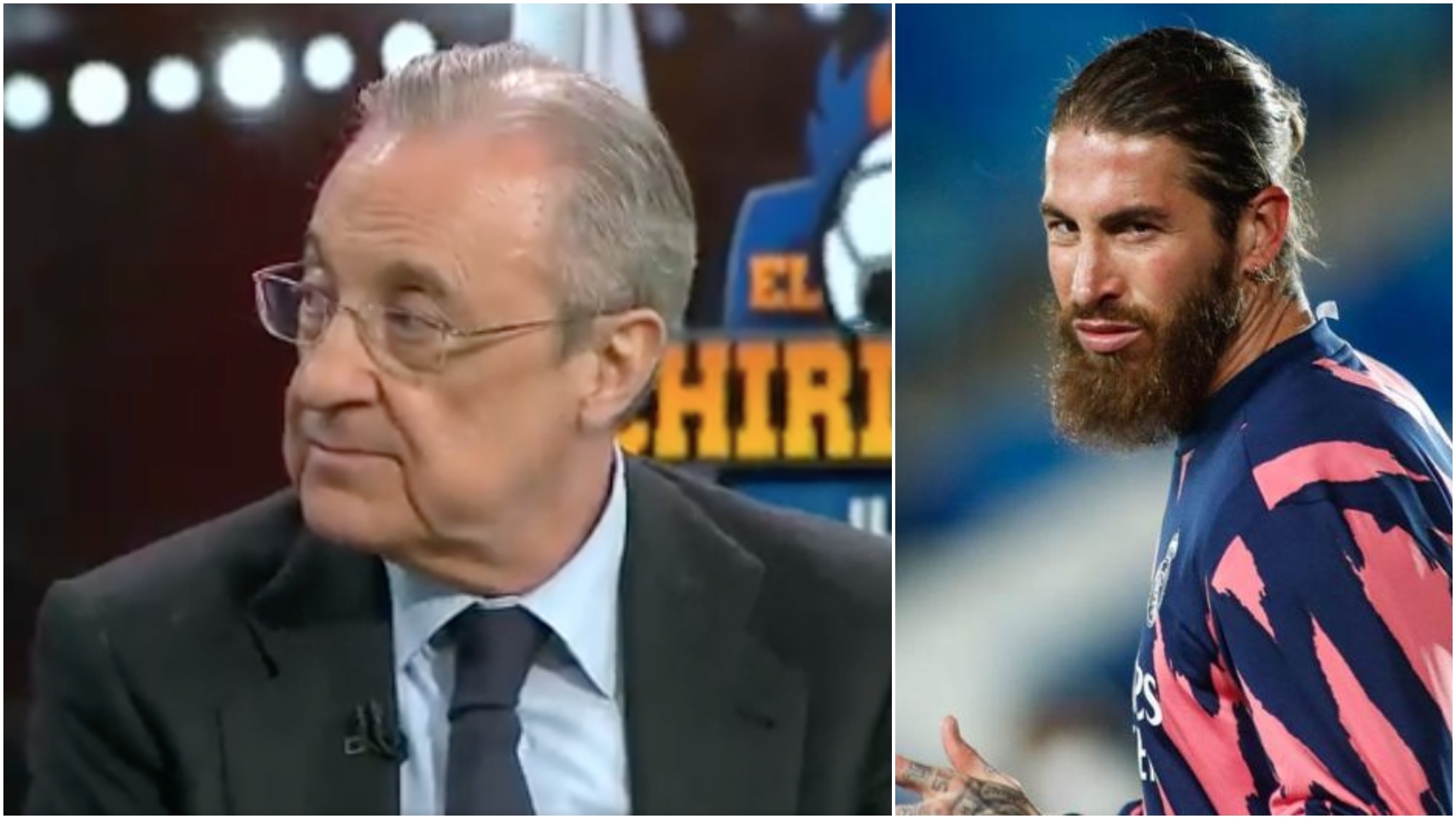 Florentino Pérez y Sergio Ramos, en un collage