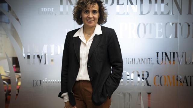 Dolors Montserrat, en la sede de EL ESPAÑOL.