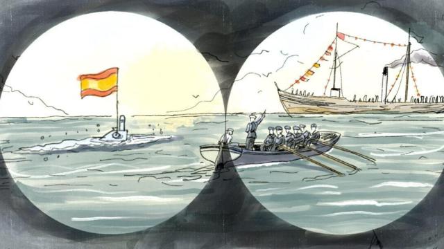 Viñeta del cómic 'Isaac Peral. La conquista de un sueño'.