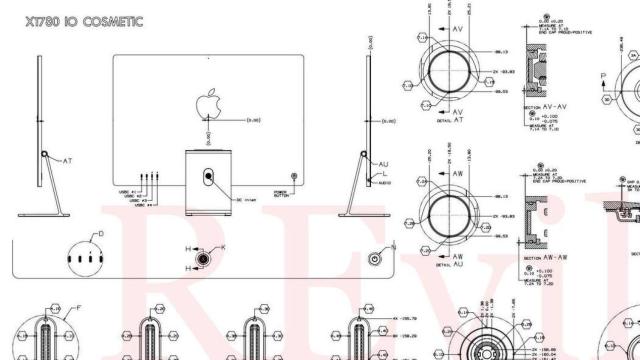 Posibles esquemas del nuevo iMac, publicados horas antes de su presentación