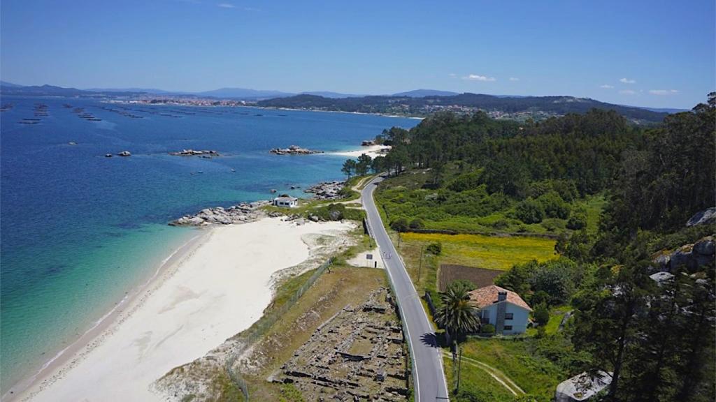 Vista aérea del yacimiento de Adro Vello, O Grove