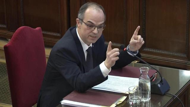 Jordi Turull, durante su declaración ante el Tribunal Supremo./