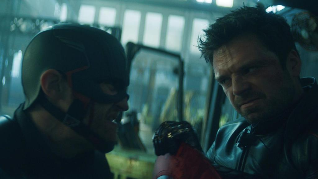 El falso Capitán América y el Soldado de Invierno.